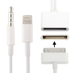 Adaptateur audio 8 broches, ne pas prendre en charge iOS 10.3.1 ou au-dessus du téléphone (blanc)