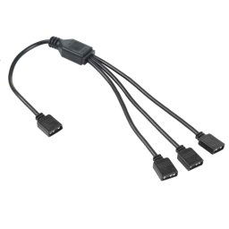 3 broches 5V 1 à 3 Câble de rallonge de refroidissement AURA RGB PC pour Asus (Noir)