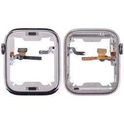 Pour Apple Watch Series 7 45mm plaque de lunette de cadre moyen avec haut-parleur/alimentation/câble flexible d'arbre rotatif