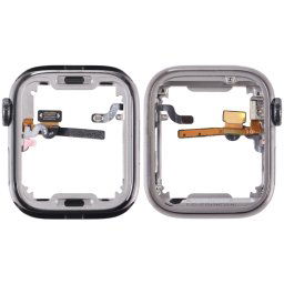 Pour Apple Watch Series 7 41mm plaque de lunette de cadre moyen avec haut-parleur/alimentation/câble flexible d'arbre rotatif