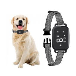 Collier de frappe électrique automatique intelligent tactile affichage numérique rechargeable étanche dresseur de chien arrêter aboyeur