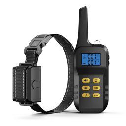 Collier étanche de formation de choc électrique intelligent pour animaux de compagnie, dispositif de dressage de chien télécommandé de 1000 m, spécification: jaune