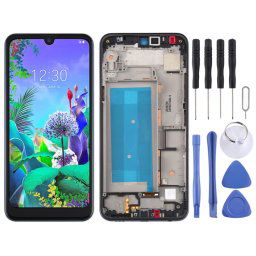 Écran LCD d'origine pour LG Q60, assemblage complet de numériseur double SIM avec cadre (noir)