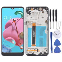 Écran LCD TFT pour LG Q51 LM-Q510N Assemblage complet du numériseur avec cadre (Noir)
