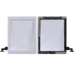 Panneau tactile (bouton du contrôleur + bouton de la touche d'accueil, câble flexible de membrane PCB + adhésif d'installation de l'écran tactile) pour iPad 2 / A1395 / A1396 / A1397 (blanc)