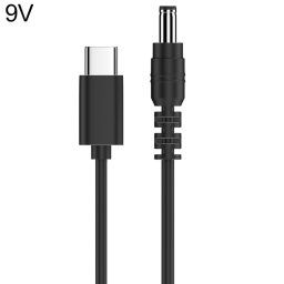 Câble adaptateur d'alimentation CC 9 V 5,5 x 2,1 mm vers Type-C