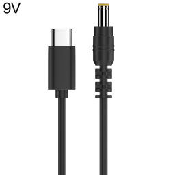 Câble adaptateur d'alimentation CC 9 V 5,5 x 2,5 mm vers Type-C