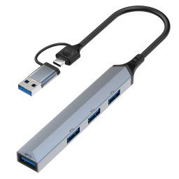V252B 4 en 1 USB + USB-C/Type-C vers USB Adaptateur HUB de Station d'Accueil Multifonctionnel