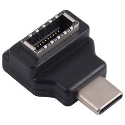 Type-E femelle 90 degrés coude sur l'adaptateur hôte de l'ordinateur USB-C / Type-C