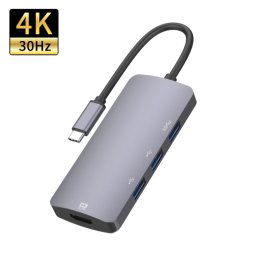 UC912 4 en 1 4K 30Hz USB 3.0 + 2 x USB 2.0 à l'adaptateur de moyeu multifonctionnel USB-C / type C