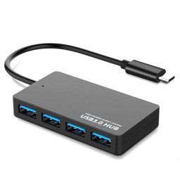 KYTC47 4 ports Câble USB adaptateur USB Station d'accueil USB haute vitesse Convertisseur de moyeu multi-interface, Couleur: Noir Type-C
