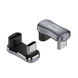 Adaptateur de charge coudé en forme de U 140W 20Gbps USB-C / Type-C mâle vers USB-C / Type-C femelle