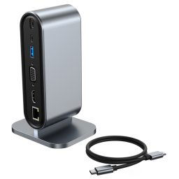 Adaptateur HUB multi-interface vertical USB-C / Type-C 12 en 1