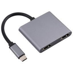 2 en 1 USB-C / TYPE-C à 2 x Adaptateur de moyeu HDTV ports HDTV