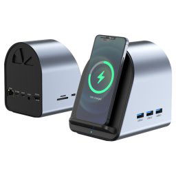 BYL-2211 Adaptateur HUB USB-C / Type-C 10 en 1, prise en charge du chargeur de téléphone