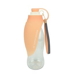 Chien d'alimentation pour animaux de compagnie hors tasse de tasse d'eau à bascule en plein air de grande capacité (orange)