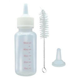 3 pièces/ensemble 50ml nouveau-né animal de compagnie doux mamelon lait bouteille ensemble chiot chats fournitures d'alimentation