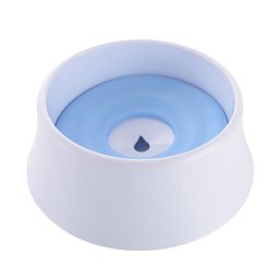 Eau potable pour chien Pot pour chien non mouillé Bouche éclaboussée Eau de grande capacité Flottabilité pour chien Bol (bleu)