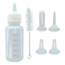 6 pièces/ensemble 50ml nouveau-né animal de compagnie doux mamelon lait bouteille ensemble chiot chats fournitures d'alimentation
