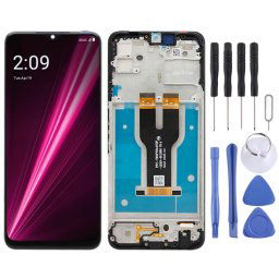 Écran LCD pour T-Mobile Revvl 6 Digitizer Assemblage complet avec cadre (Noir)