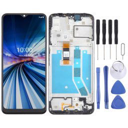 Pour Boost Mobile Celero 5G Écran LCD Numériseur Assemblage complet avec cadre (Noir)