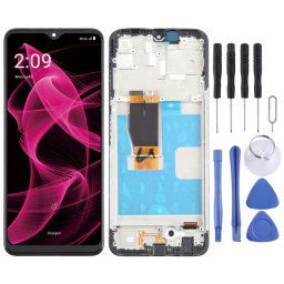 Pour T-Mobile REVVL 6X Pro 5G Écran LCD Numériseur Assemblage complet avec cadre (Noir)