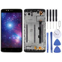 Écran LCD OEM pour T-Mobile Revvl Plus c3701a Assemblage complet du numériseur avec cadre (noir)