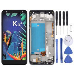 Écran LCD TFT pour LG K40 LMX420 / X4 2019 / K12 Plus, SIM unique avec numériseur complet avec cadre (Noir)