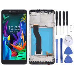 Écran LCD pour LG K20 (2019)LM-X120EMW LMX120EMW LM-X120 Digitizer Assemblage complet avec cadre (Noir)
