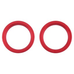 2 PCS Caméra arrière Verre Verre Lentille en métal à l'extérieur Bague de cerceau pour iPhone 13