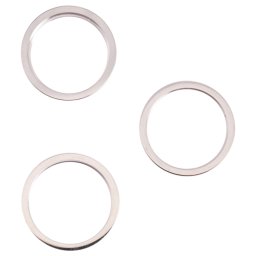 3 PCS Caméra arrière Verre Lentille en métal à l'extérieur Bague de cerceau pour iPhone 13 Pro Max (Blanc)