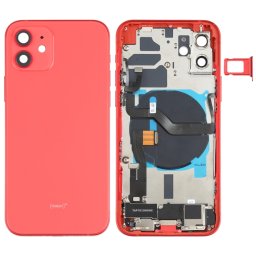 Ensemble de couvercle arrière de batterie (avec touches latérales et sonnerie de haut-parleur et moteur et objectif de caméra et plateau de carte et bouton d'alimentation + bouton de volume + port de charge et module
