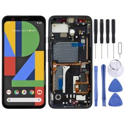 Écran LCD d'origine pour Google Pixel 4 Digitizer Assemblage complet avec cadre (Noir)