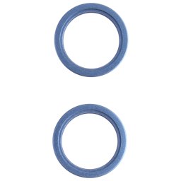 2 PCS Caméra arrière Verre Lentille en métal à l'extérieur Bague de cerceau pour iPhone 13 mini (bleu)