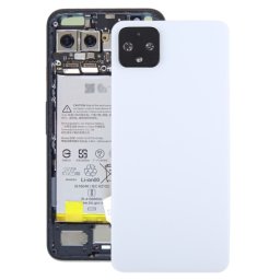 Cache arrière de la batterie avec cache d'objectif pour Google Pixel 4 (blanc)