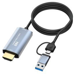 Carte de capture vidéo Z36 HDMI/M vers USB de type C/M HD, longueur : 2 m