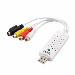 Adaptateur de carte de capture audio vidéo USB 2.0 portable VHS vers capture vidéo DVD pour Win7 / Win8 / XP / Vista, lecteur gratuit
