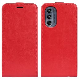 Pour Motorola Moto G62 5G R64 Texture Vertical Flip Leather Phone Case (rouge)