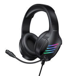 awei GM-5 USB + 3.5mm Ambient Light Gaming Casque Filaire avec Microphone (Noir)