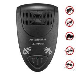 LI-3110 Répulsif électronique à ultrasons contre les rats Répulsif domestique intelligent pour insectes, style : (noir)