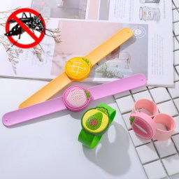 4 PCS Bracelet anti-moustique portable extérieur de bande dessinée anti-moustique Anneau élastique, Style: Fruits populaires
