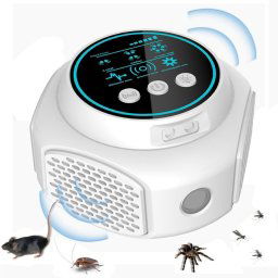 219 Répulsif de souris d'intérieur à ultrasons intelligent à conversion de fréquence multidimensionnelle (blanc)