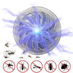 Tueur de moustiques à énergie solaire tueur d'insectes à la maison, lampe à lumière UV, répulsif anti-moustique intérieur extérieur