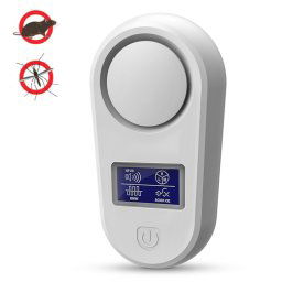 Écran haute puissance Répulsif pour souris à ultrasons Répulsif contre les moustiques Accueil Répulsif intelligent contre les insectes (Blanc)