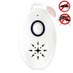 Mini anti-souris anti-insecte répulsif ultrasonique extérieur portable pour les activités de plein air de camping (blanc)