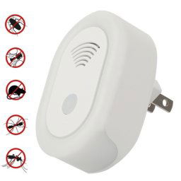 Répulsif anti-moustiques à ultrasons avec veilleuse réglable, mini répulsif électronique pour souris, spécification: (blanc)