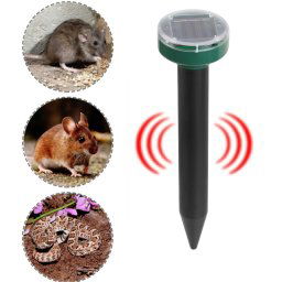 Répulsif solaire pour souris, répulsif ultrasonique LED pour manoir, ferme, champ de riz, répulsif pour serpent (rond)