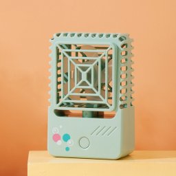 820 Mini ventilateur de charge USB de bureau portable dortoir carré petit ventilateur (vert forêt)