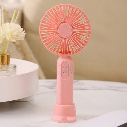 M9 Handheld Mini Fan Outdoor USB Charging Desktop Fan 800mAh (Rose)