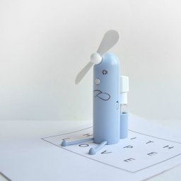 Creative Mobile Phone Support Cartoon Spray Mini Fan Ventilateur USB portable (bleu)